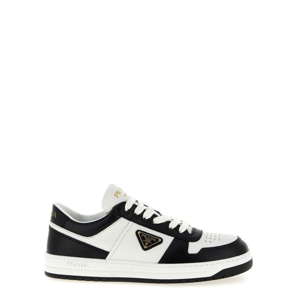 Prada Bicolor Calfskin Low Top Women's Sneakers